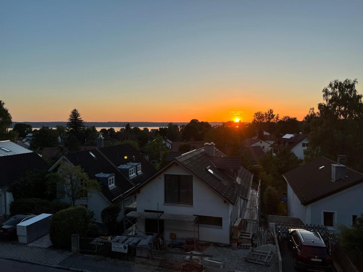 Sunset I Lakeview I Bbq Ღliboria Herrsching am Ammersee Buitenkant foto